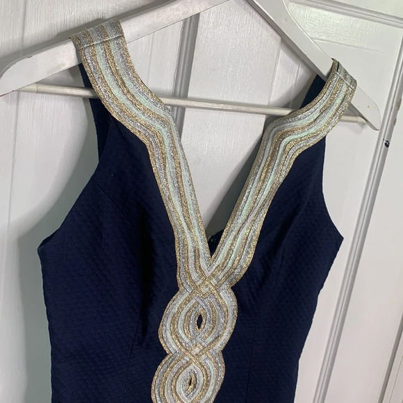 Lilly Pulitzer Valli Shift True Navy Dress New with Tag W-587 Sz 0 - Picture 8 of 15